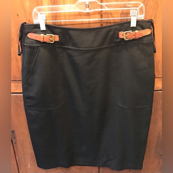Lauren Ralph Lauren Black Mid-length Skirt - Size 10 - Picture 1 of 6